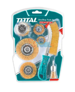 Juego Escobillas Con Cepillo De Alambre 7pzs Total Tac310071