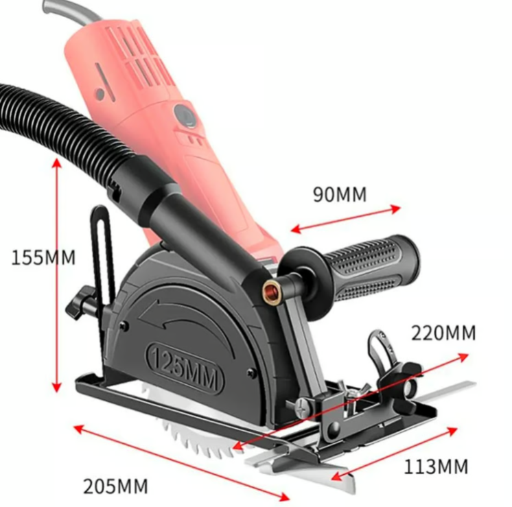 Adaptador Amoladora 45 Guía Corte + Disco Sierra Circular