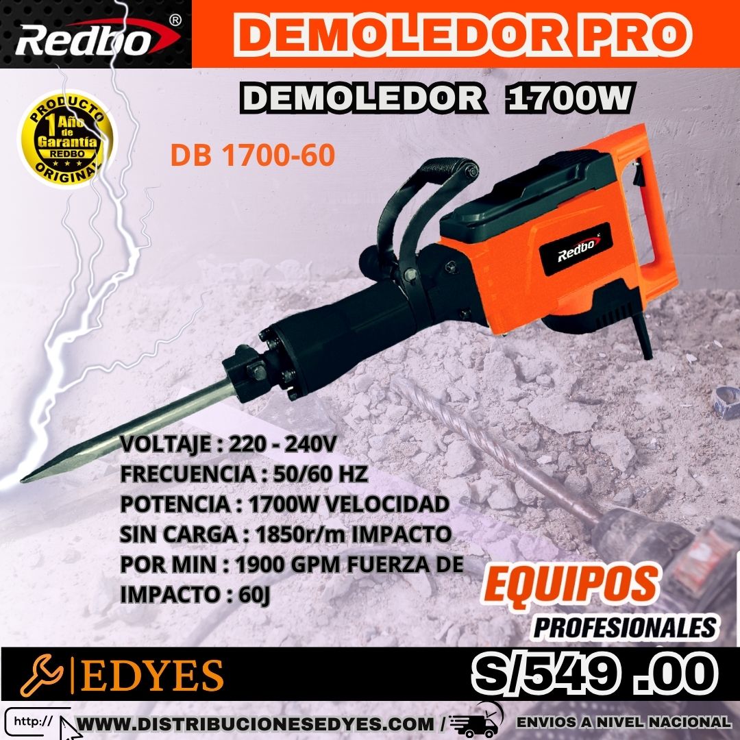 DEMOLEDOR 1700W PRO - REDBO
