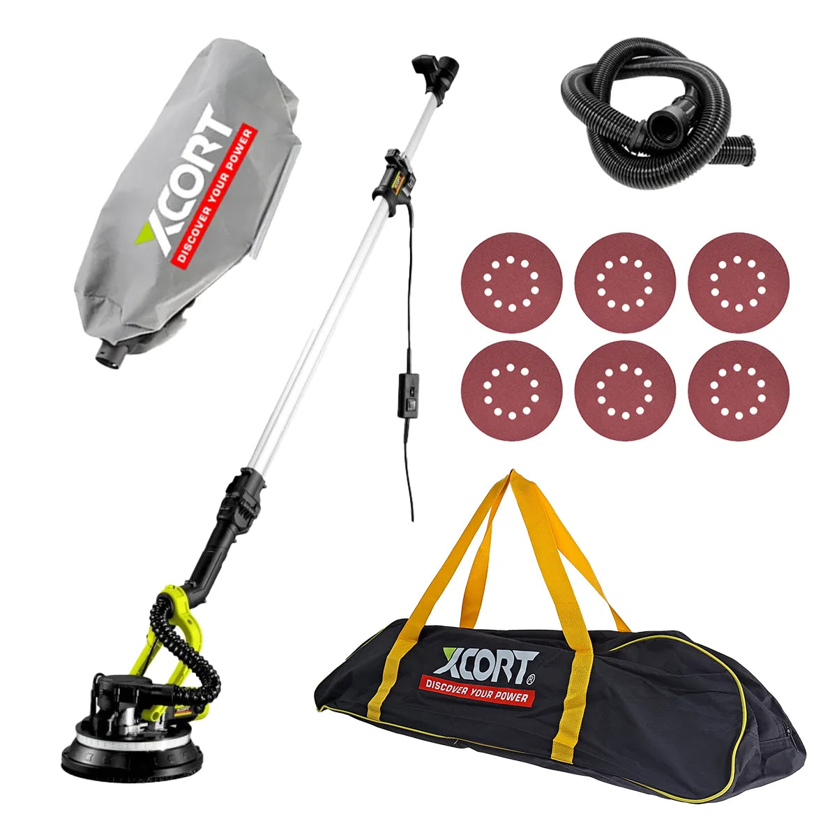 Lijadora Telescópica de Pared y Techo 1400W XCORT XSF02-225L