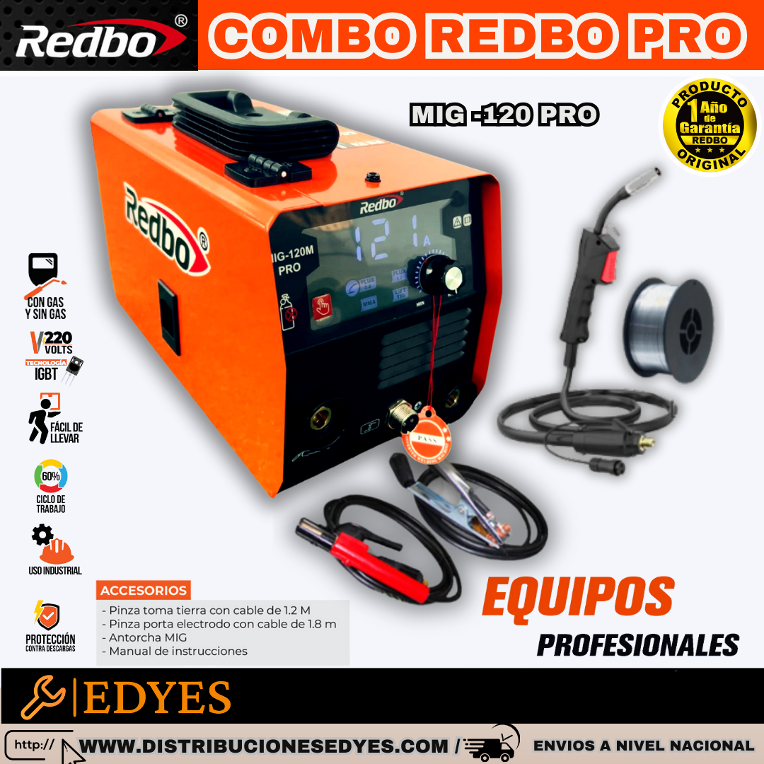 MIG 120/ESMERIL ANGULAR 950W/LENTES-REDBO