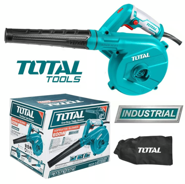 Soplador Aspirador de Aire 600w industrial TOTAL TOOLS Pc Laptop Limpieza