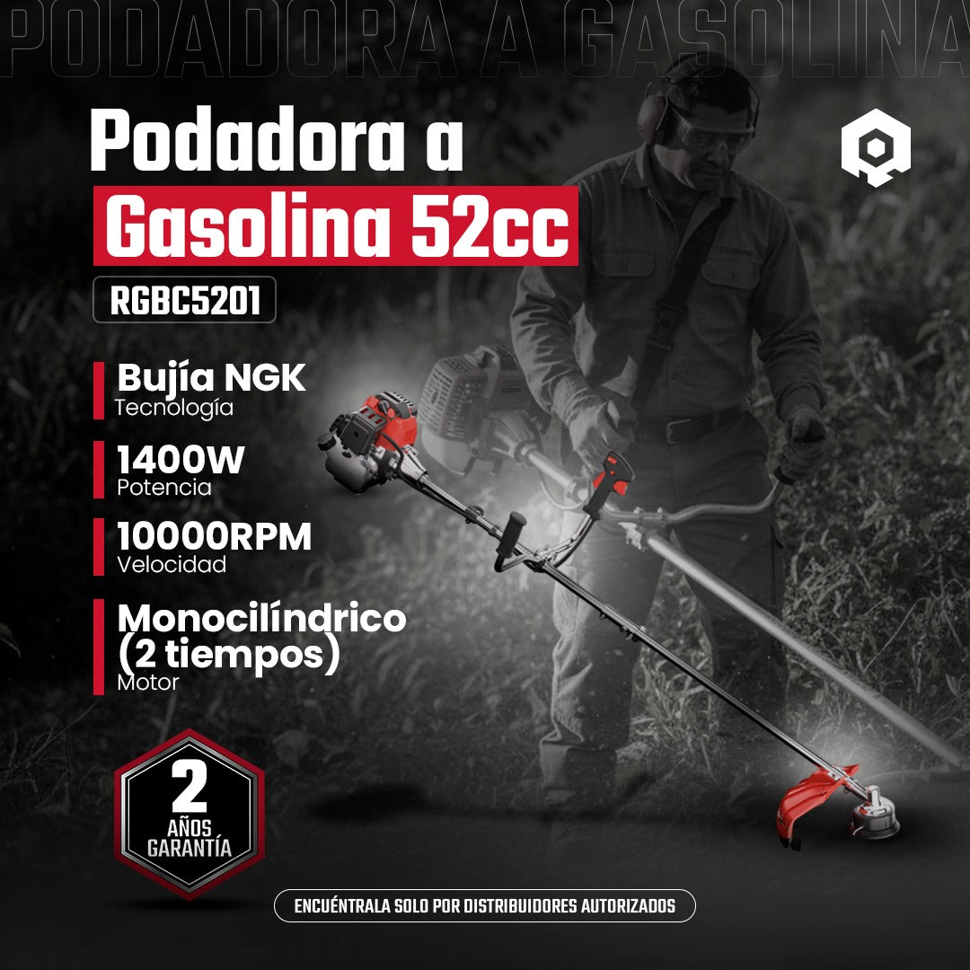 Podadora-Desbrozadora a Gasolina / 52cc /RANKOR