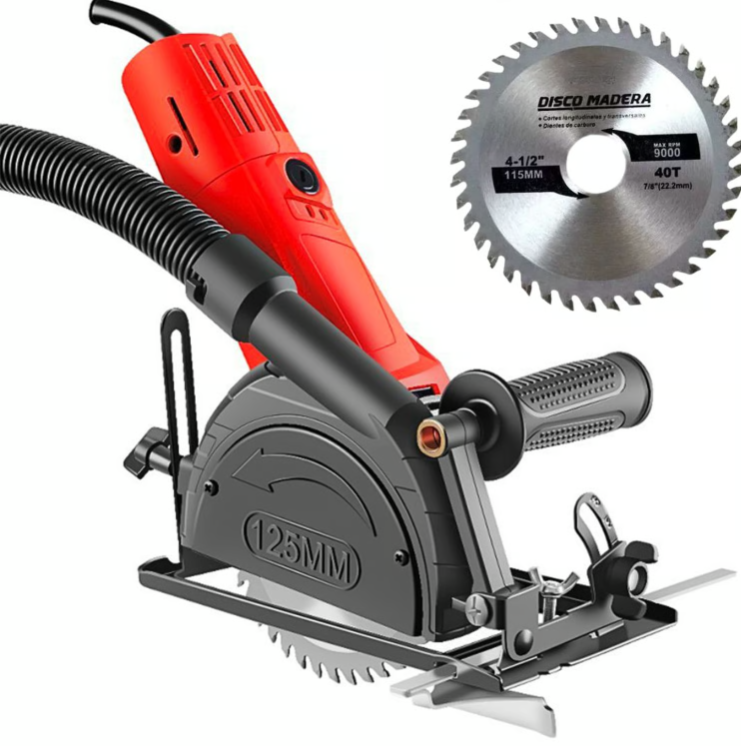 Adaptador Amoladora 45 Guía Corte + Disco Sierra Circular