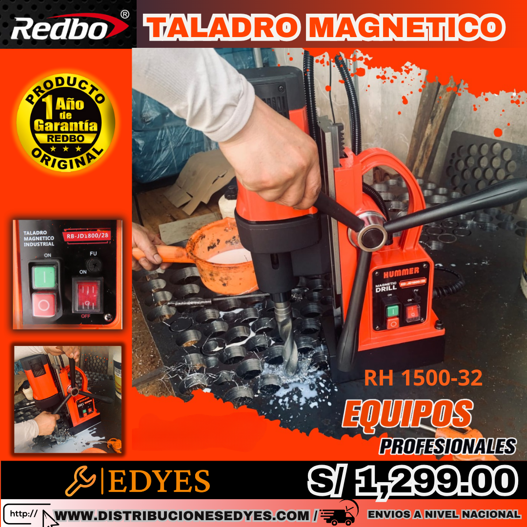 TALADRO MARGNETICO 1600W- REDBO