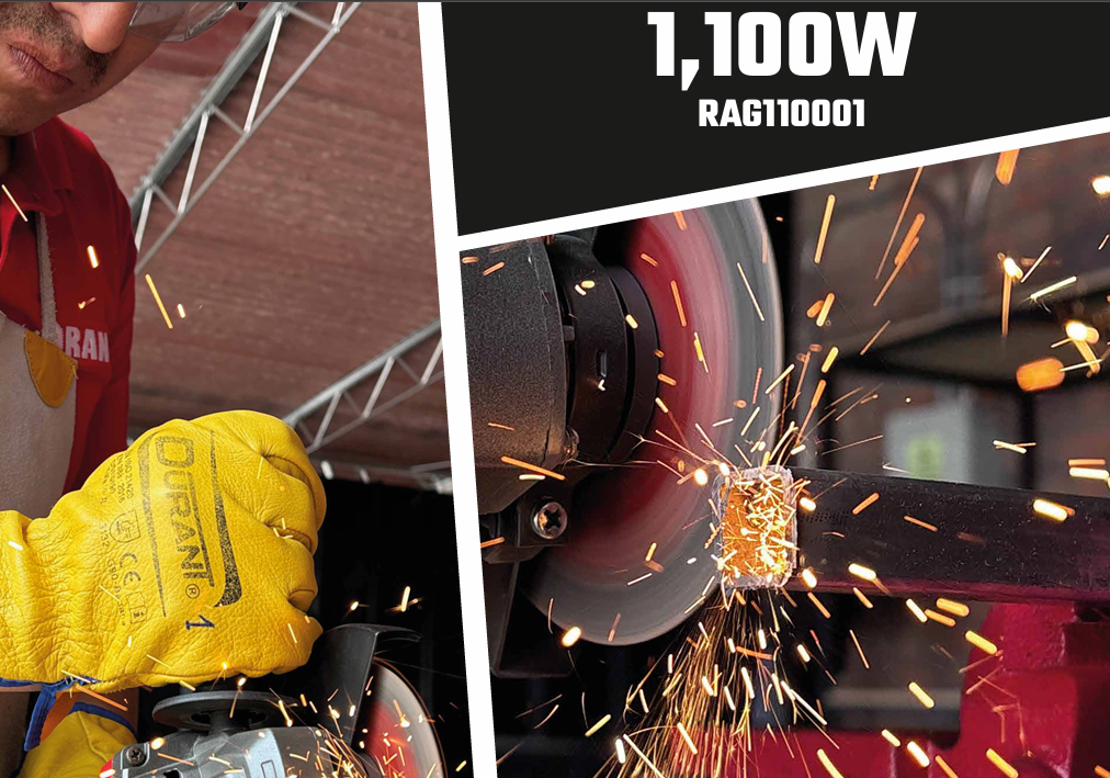 Amoladora Esmeril Angular Industrial 4 1/2 Rankor RAG110001 1100W 12000rpm