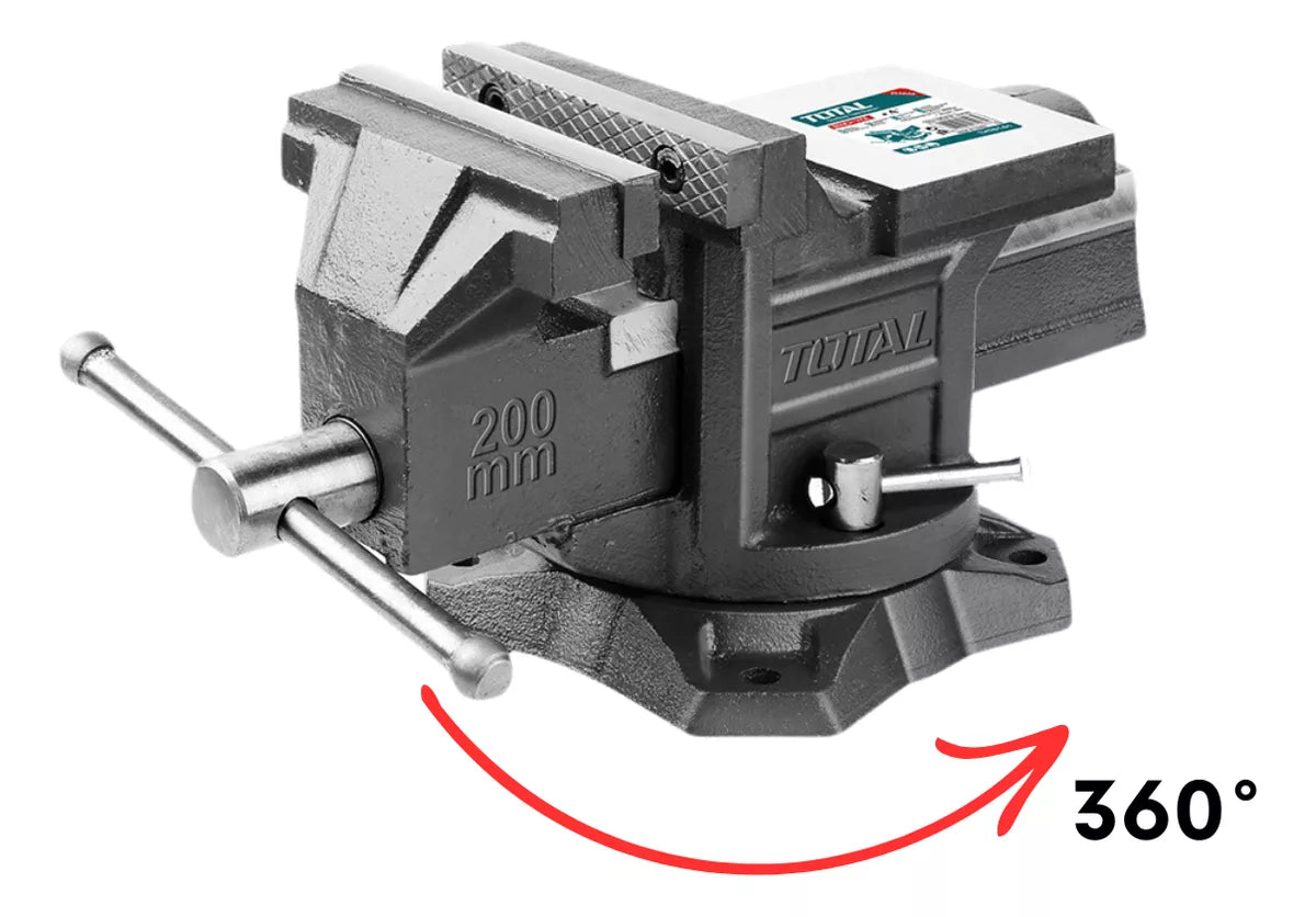 Tornillo De Banco 8 Giratorio Industrial Total Tht6186
