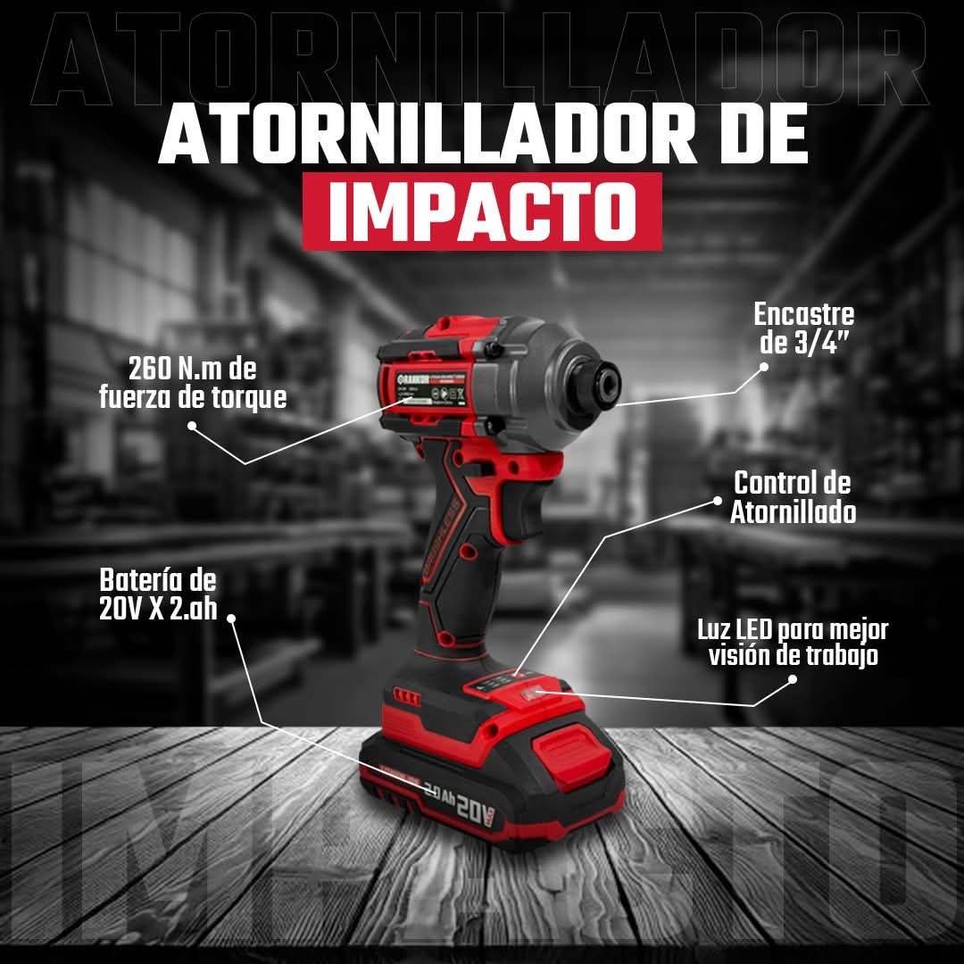 Atornillador de impacto 20V  Brushless RANKOR / RLIS20001