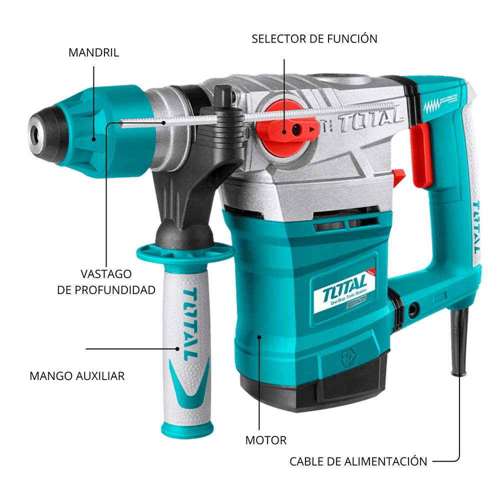 Rotomartillo SDS Plus 1800w 7 Joules Total TH118366